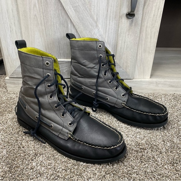 Sperry Topsiders Cloud Original Chukka Black Gray Leather Boot 12 - Picture 11 of 12